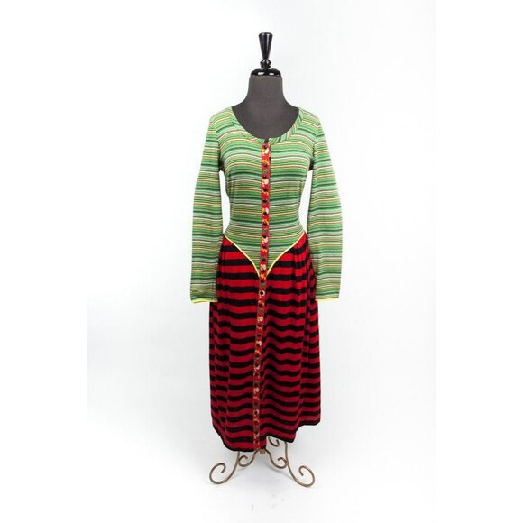 Vintage Betsey Johnson Alley Cat Maxi Dress Saks Fifth Avenue The Young Circle S - Picture 1 of 9